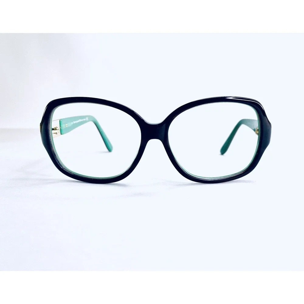 Kate Spade Brown Amber Oval Eyeglasses Blue Teal Interior Carmel 58 15 135